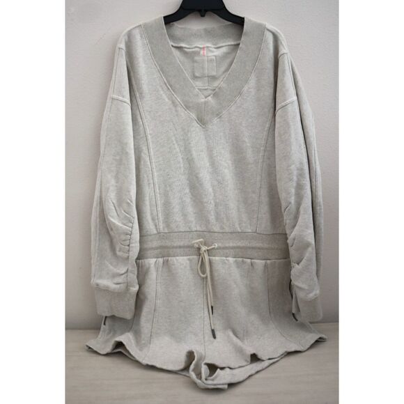 Free People Movement OB2023564 Women's Sz XL Gray Heather Intercept Romper - Picture 1 of 13
